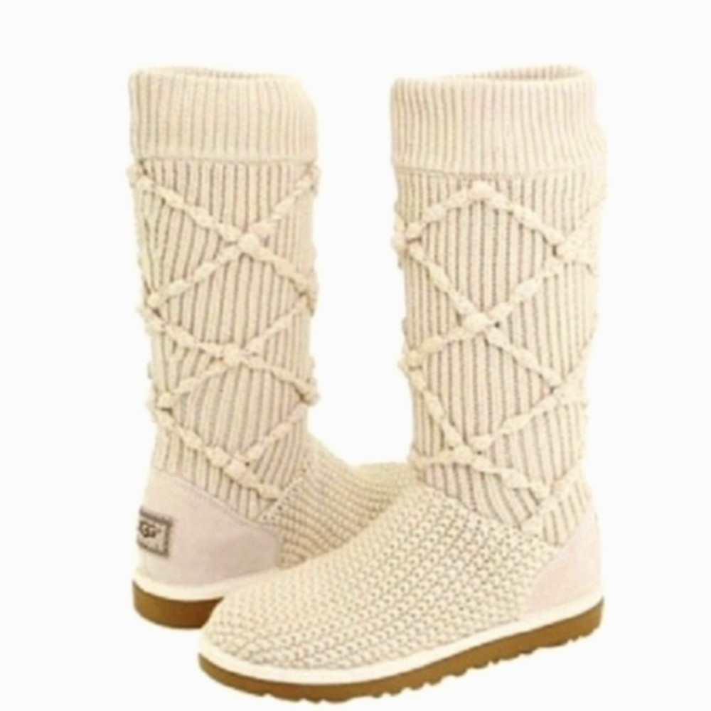 UGG Cream Knit Tall Boots